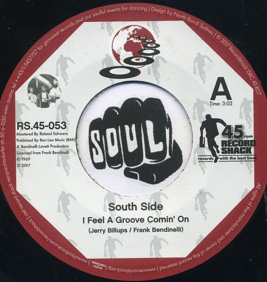 South Side - I Feel a Groove Comin' On b/w Combo Kings - Groovey - Record Shack AT 7"