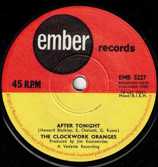 The Clockwork Oranges - Ready Steady b/w After Tonight - Ember UK 7"