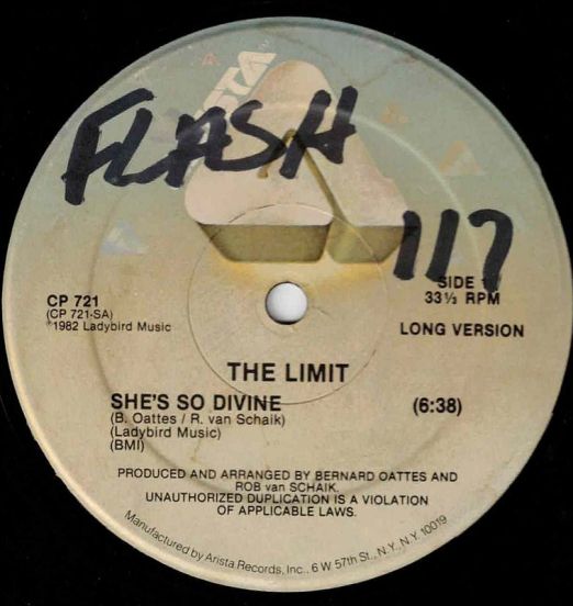 The Limit - She's So Divine Long Version b/w Short Version - Arista 12"