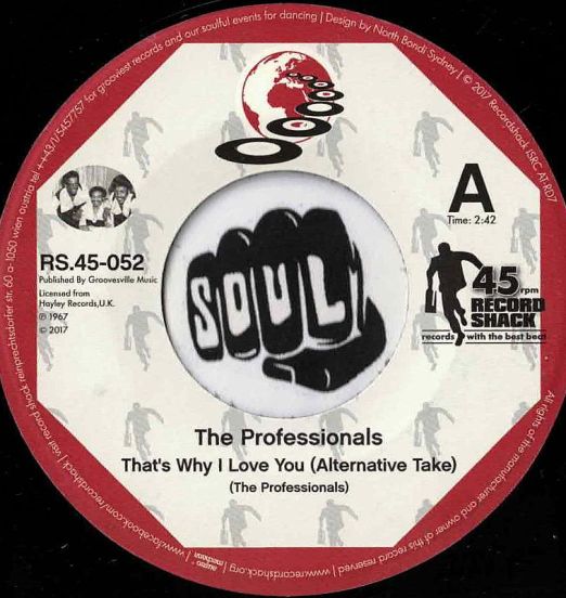 The Professionals - That's Why I Love You (Alternative Take) b/w Instrumental - Record Shack AT 7"