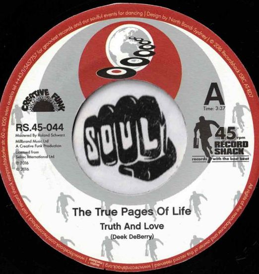 The True Pages Of Life - Truth And Love b/w Long Version - Record Shack AT 7"