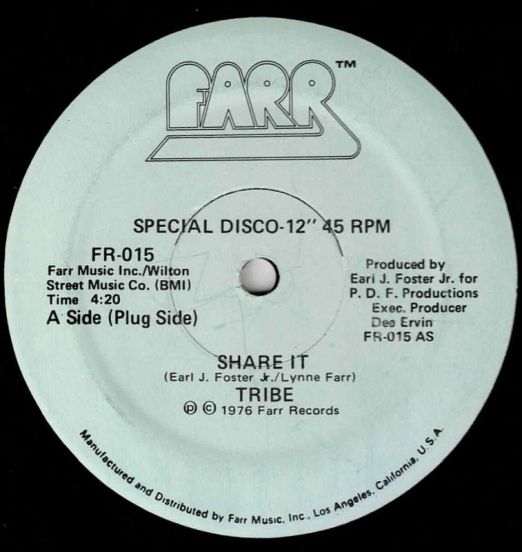Tribe - Share It b/w Ain't Nothing But A Party - Farr 12"