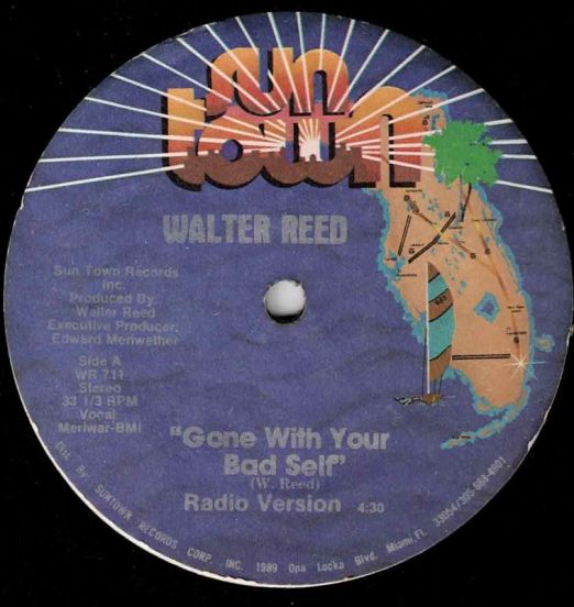 Walter Reed - Gone With Your Bad Self Radio Version b/w Dance Version - Sun Town 12"