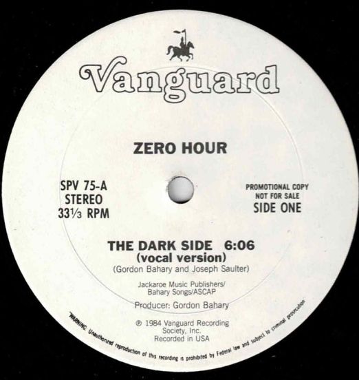 Zero Hour - The Dark Side - Vanguard DJ 12"