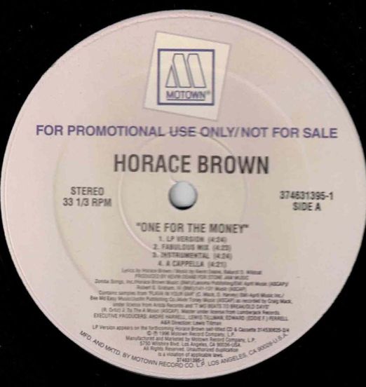 Horace Brown - One For The Money b/w Taste Your Love - Motown DJ 12"