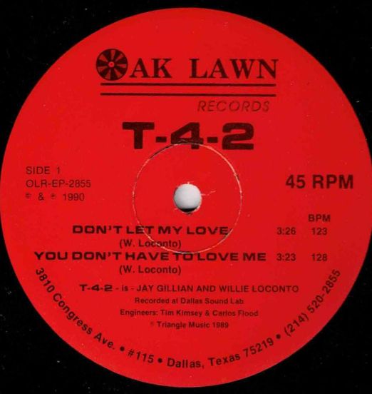 T-4-2 - Don't Let My Love - Oak Lawn 12" EP