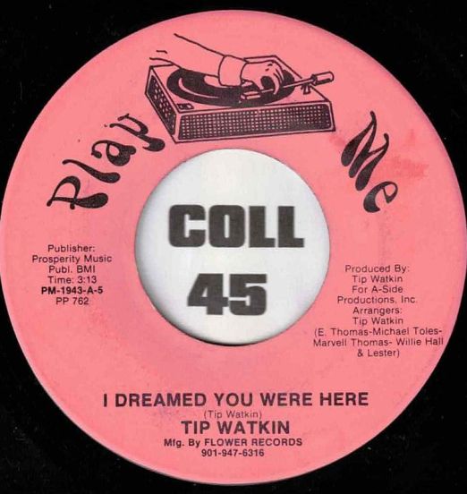 Tip Watkin - I Dreamed You Were Here b/w Wrap Me Baby (Medley) - Play Me 7"