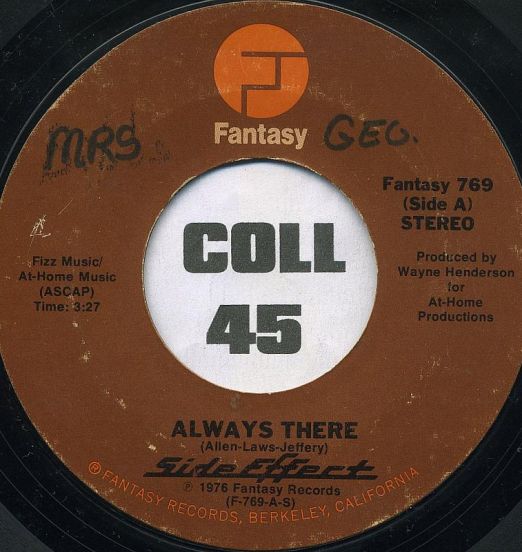 Side Effect - Always There b/w Be Bop Rock - Fantasy 7"