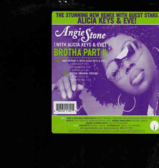 Angie Stone With Alicia Keys & Eve - Brotha Part II - J Records 12"