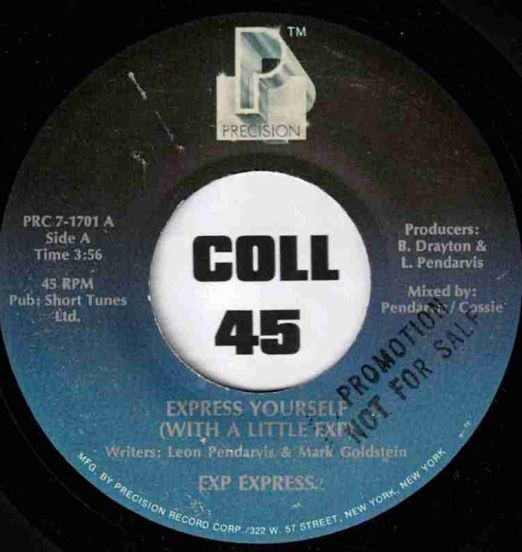 EXP Express - Express Yourself (With A Little EXP) b/w Instrumental - Precision 7"