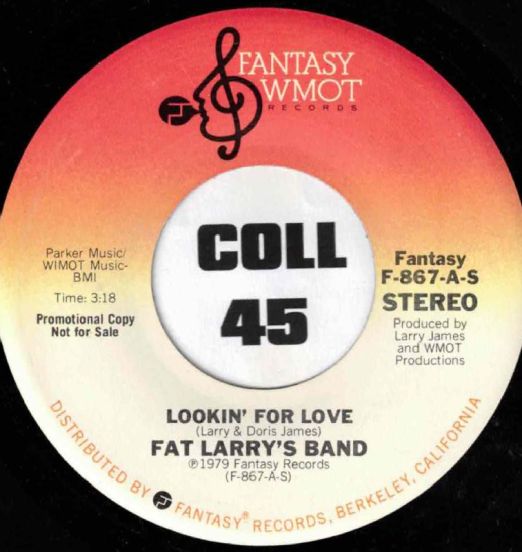 Fat Larry's Band - Lookin' For Love STEREO b/w MONO Version - Fantasy WMOT DJ 7"