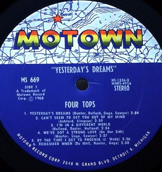 FourTops-YesterdaysDreams-MotownLABEL