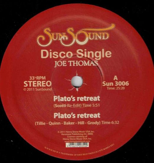 Joe Thomas - Plato's Retreat - Sun Sound IT 12"