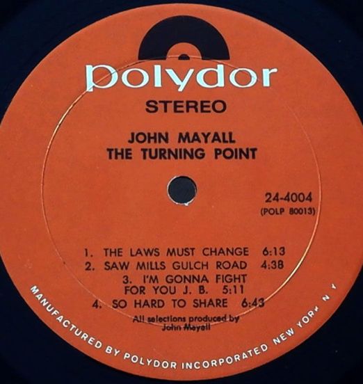 JohnMayall-TheTurningPoint-PolydorLABEL