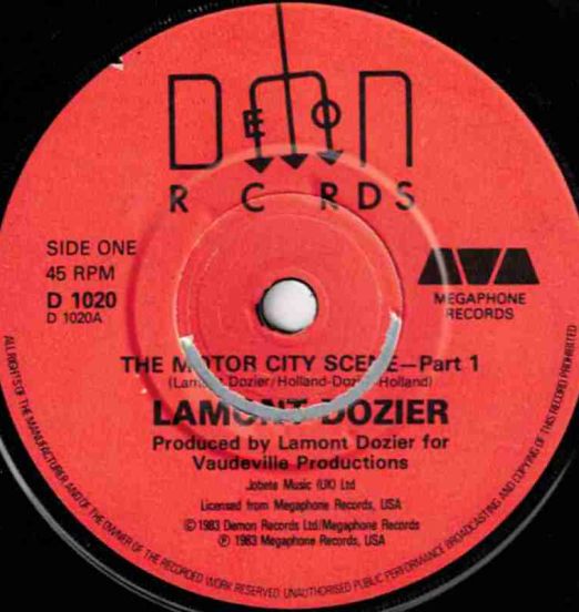 Lamont Dozier - The Motor City Scene b/w Part 2 - Demon UK 7"