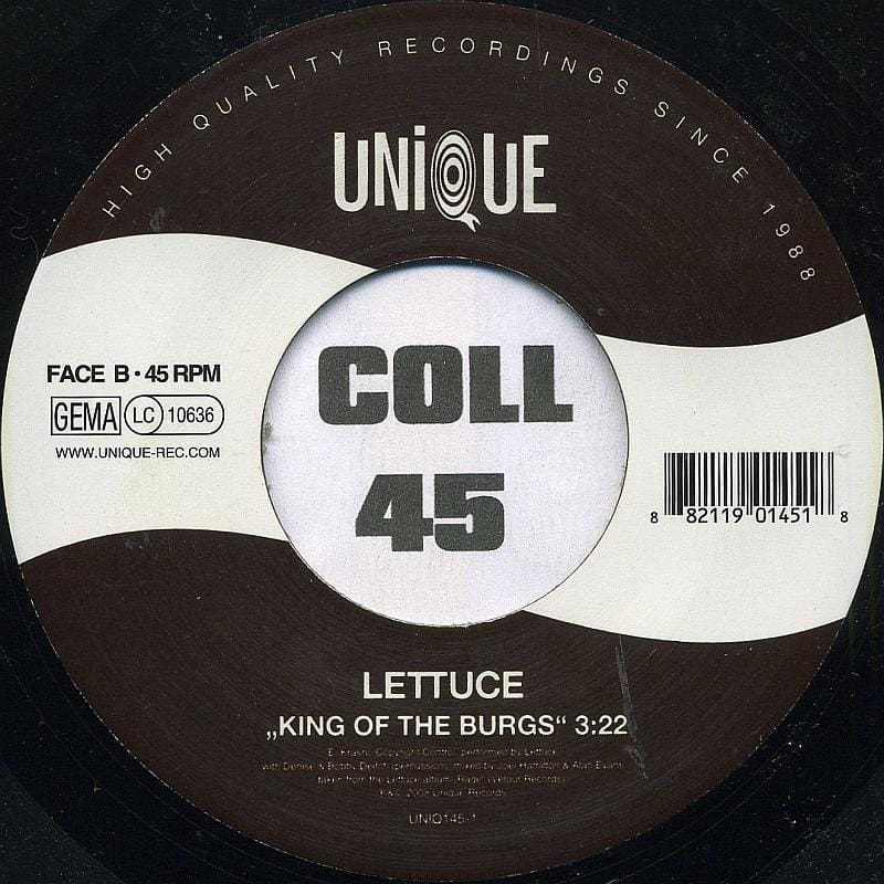 Lettuce Feat. Dwele - Move On Up b/w King Of The Burgs - Unique
