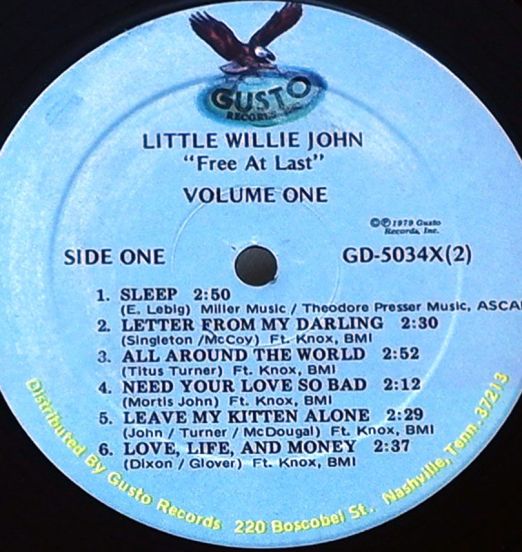 LittleWillieJohn-FreeAtLastVoumeOne-GustoLABEL