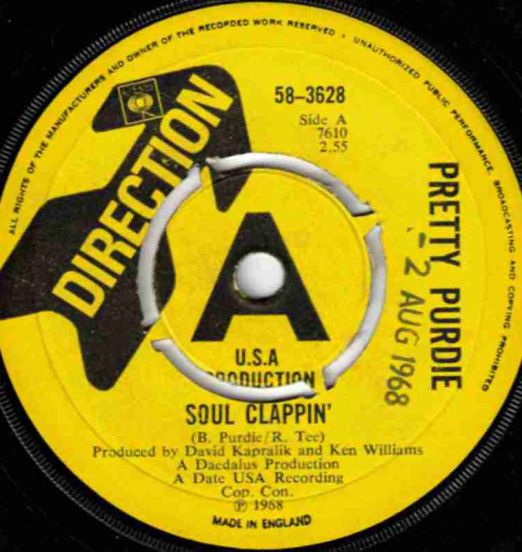 Pretty Purdie - Soul Clappin' b/w Blow Your Lid (But Watch Your Cool) - Direction UK 7"