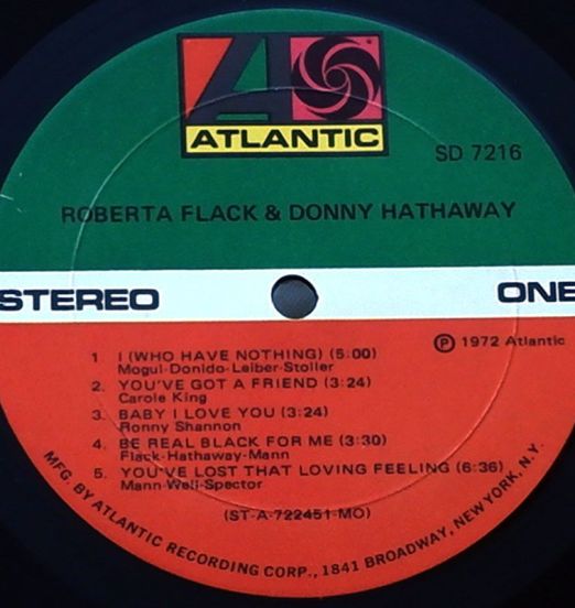 RobertaFlackAndDannyHathawayLABEL