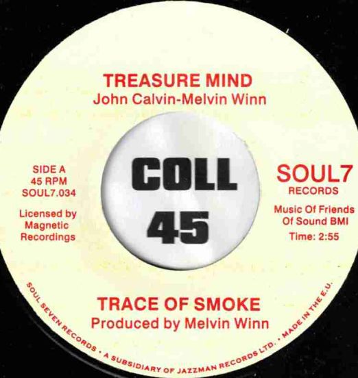 *ONE COPY* Trace Of Smoke - Treasure Mind b/w U.R. - Soul7 UK 7"
