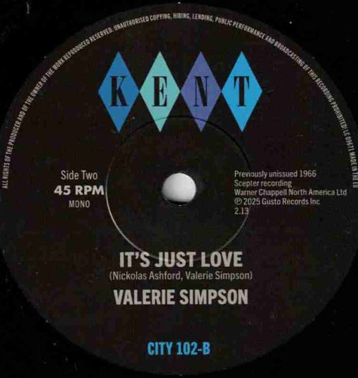 Valerie Simpson - It's Just Love b/w Look Away - Kent Select UK 7"