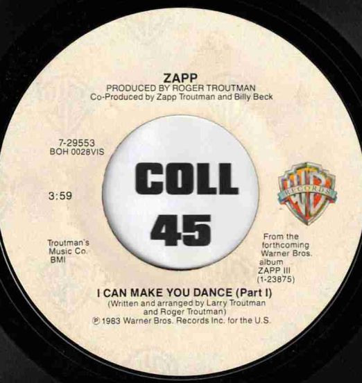 Zapp - I Can Make You Dance Part I b/w Part II - WB 7"