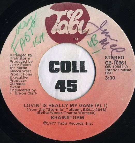 Brainstorm - Lovin' Is Really My Game Pt. I b/w Pt. II - Tabu 7"