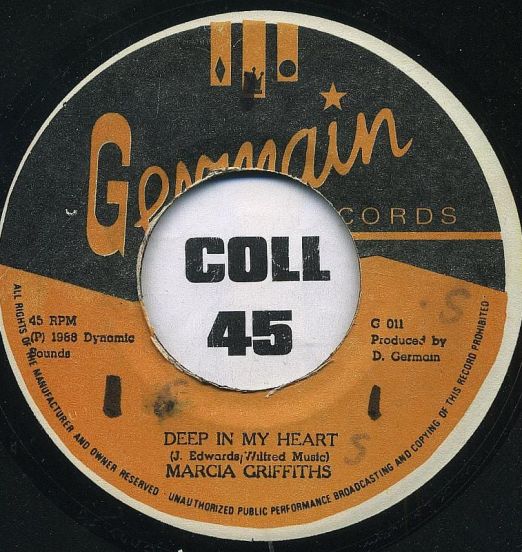 Marcia Griffiths - Deep In My Heart b/w Dub - Germain JA 7"