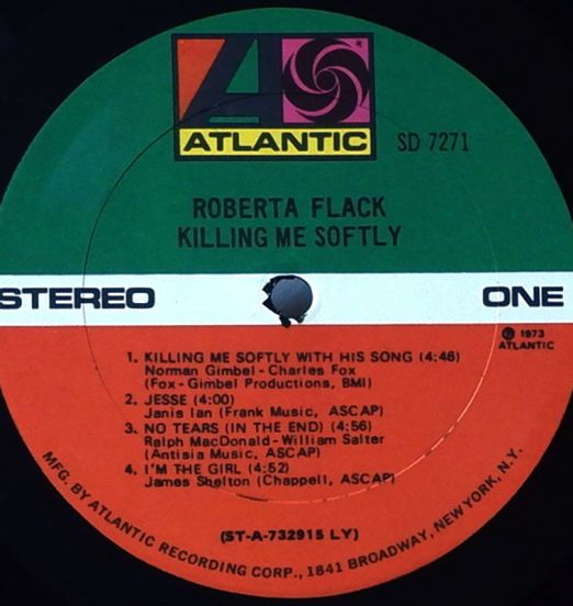 RobertFlackKillingMEsoftlyLABEL