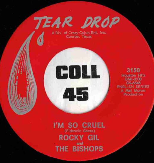 Rocky Gil And The Bishops - Dancing In The Street b/w I'm So Cruel - Tear Drop 7"