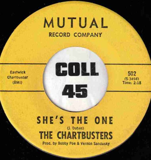 The Chartbusters - She's The One b/w Slippin Thru Your Fingers - Mutual 7"