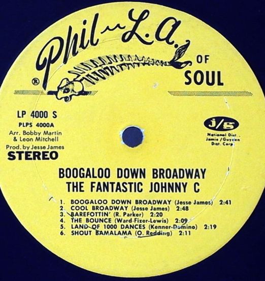 TheFantasticJohhnyC-BoogaloDownBroadwayLABELA