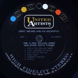LeRoy Holmes And His Orchestra – For A Few Dollars More And Other Motion Picture Themes – United Artists LP