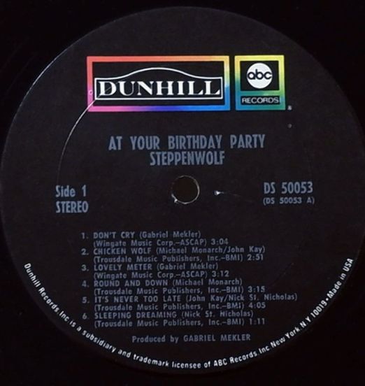 SteppenwolfAtYourBirthdayPartyLABELA