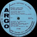 The Ramsey Lewis Trio – Never On Sunday – Agro LP