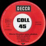 Hildegard Knef – Tapetenwechsel b/w Wieviel Menschen Waren Glücklich – Decca GER 7″