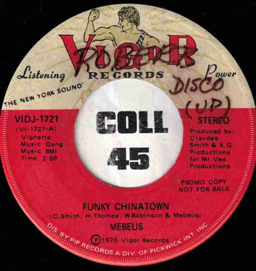 Mebeus - Funky Chinatown STEREO b/w MONO - Virgo DJ 7"