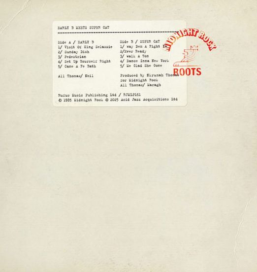 Early B Super Cat - Early B Meets Super Cat - Midnight Rock UK LP