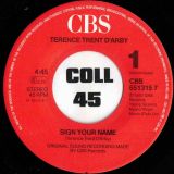 Terence Trent D’Arby – Sign Your Name b/w Greasy Chicken – CBS FR 7″