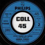 Andrea Parisy – Mon Coeur Est Un Oiseau b/w Laisse Tomber Les Tabous – Philips FRA 7″