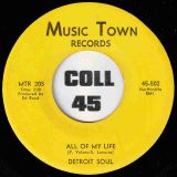 Detroit Soul – All Of My Life b/w Mister Hip – Music Town 7″