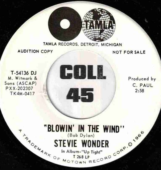 Stevie Wonder - Blowin' In The Wind b/w Same - Tamla DJ 7"