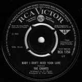 The Chants – Baby I Don’t Need Your Love b/w A Man Without A Face – Rca Victor UK 7″