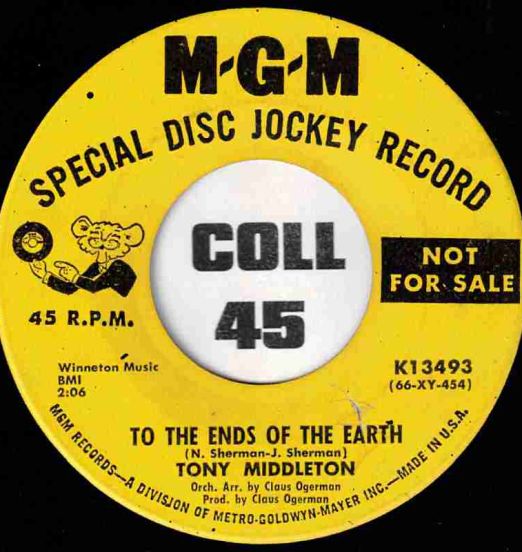 Tony Middleton - To The Ends Of The Earth b/w Don't Ever Leave Me - Mgm DJ 7"