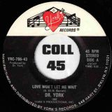 Dr. York – Love Won’t Let Me Wait b/w I Hurt – York’s 7″