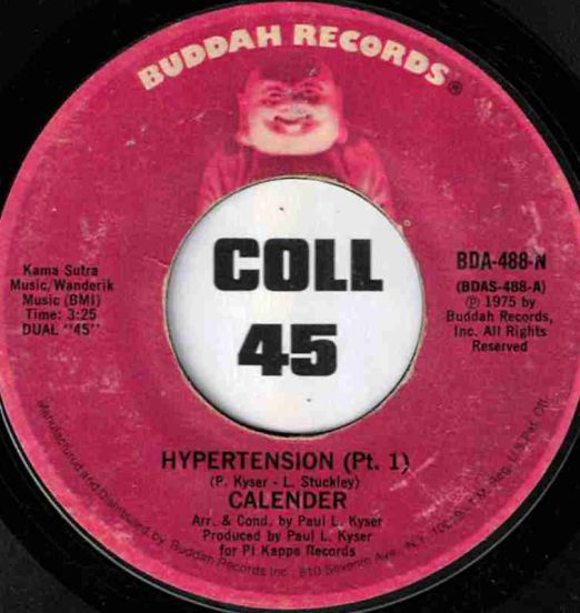 Calender - Hypertension Part 1 b/w Part. 2 - Buddah DJ 7"