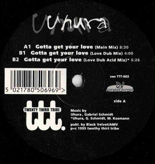 Uhura - Gotta Get Your Love - Twenty Third Tribe GER 12"