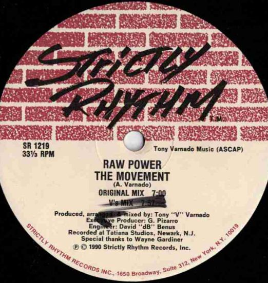 Raw Power - The Movement b/w Strings -Strictly Rhythm 12"