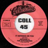 Anthony & The Sophomores – Gee (But I’d Give The World) b/w It Depends On You – Collectables 7″