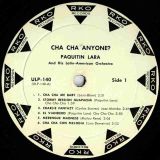 Paquitin Lara & Ramon And His Orchestra – Cha Cha Anyone? – RKO LP